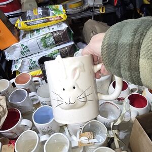 Magenta White Bunny Face Mug